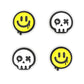 PlayVital Joystick Caps for NS Switch, Thumbstick Caps for NS Switch Lite, Analog Cover for NS Switch OLED Joycon Thumb Grip Caps for NS Switch & NS Switch Lite & NS Switch OLED - Happy & Gloomy Style B - NJM1202 playvital