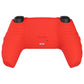 PlayVital Knight Edition Anti-Slip Silicone Cover Skin with Thumb Grip Caps for PS5 Wireless Controller - Passion Red & Black - QSPF005 PlayVital
