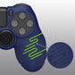 PlayVital Line & Dot Silicone Cover Skin with Thumb Grip Caps for PS4 Slim Pro Controller - Midnight Blue