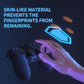 PlayVital Line & Dot Silicone Cover Skin with Thumb Grip Caps for PS4 Slim Pro Controller - Midnight Blue