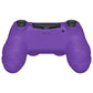 PlayVital Line & Dot Silicone Cover Skin with Thumb Grip Caps for PS4 Slim Pro Controller - Purple