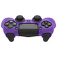PlayVital Line & Dot Silicone Cover Skin with Thumb Grip Caps for PS4 Slim Pro Controller - Purple