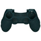 PlayVital Line & Dot Silicone Cover Skin with Thumb Grip Caps for PS4 Slim Pro Controller - Racing Green