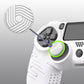 PlayVital Line & Dot Silicone Cover Skin with Thumb Grip Caps for PS4 Slim Pro Controller - White