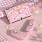 PlayVital Magic Wings Dockable Hard Shell Protective Case for Nintendo Switch OLED with Thumb Grip Caps & Extra Stand - Pink PlayVital