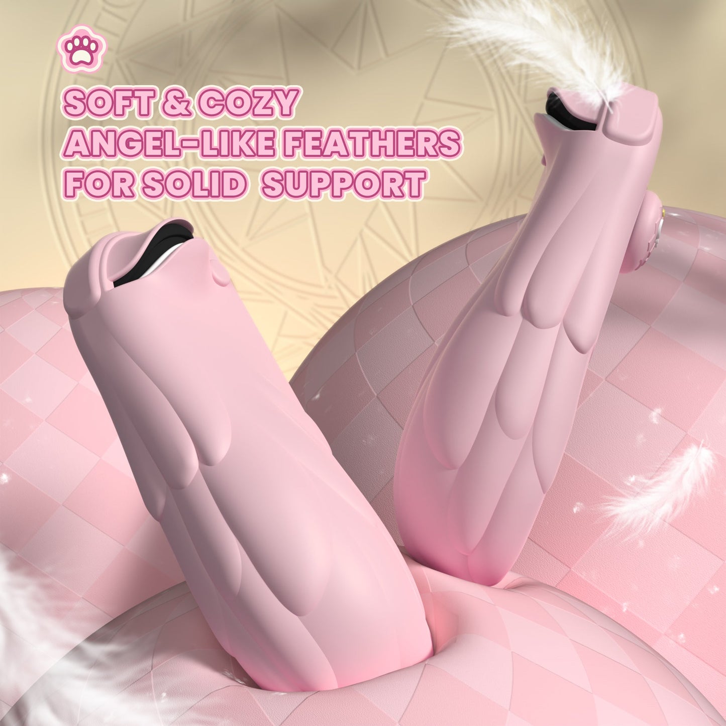 PlayVital Magic Wings Dockable Hard Shell Protective Case for Nintendo Switch OLED with Thumb Grip Caps & Extra Stand - Pink PlayVital