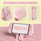 PlayVital Magic Wings Dockable Hard Shell Protective Case for Nintendo Switch OLED with Thumb Grip Caps & Extra Stand - Pink PlayVital