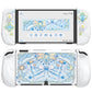 PlayVital Magic Wings Dockable Hard Shell Protective Case for Nintendo Switch OLED with Thumb Grip Caps & Extra Stand - White PlayVital