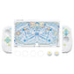 PlayVital Magic Wings Dockable Hard Shell Protective Case for Nintendo Switch OLED with Thumb Grip Caps & Extra Stand - White PlayVital
