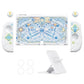 PlayVital Magic Wings Dockable Hard Shell Protective Case for Nintendo Switch OLED with Thumb Grip Caps & Extra Stand - White PlayVital