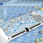 PlayVital Magic Wings Dockable Hard Shell Protective Case for Nintendo Switch OLED with Thumb Grip Caps & Extra Stand - White PlayVital