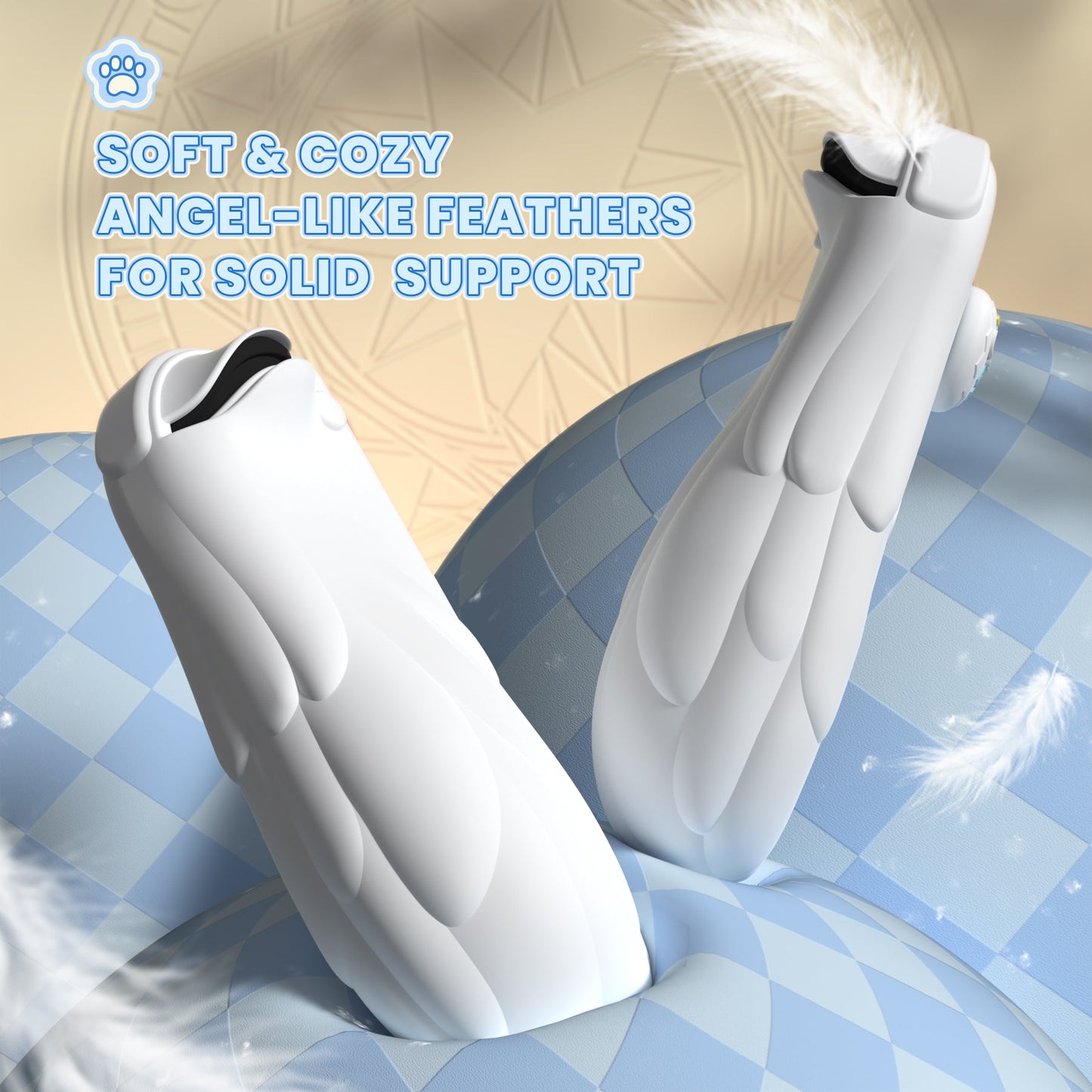 PlayVital Magic Wings Dockable Hard Shell Protective Case for Nintendo Switch OLED with Thumb Grip Caps & Extra Stand - White PlayVital