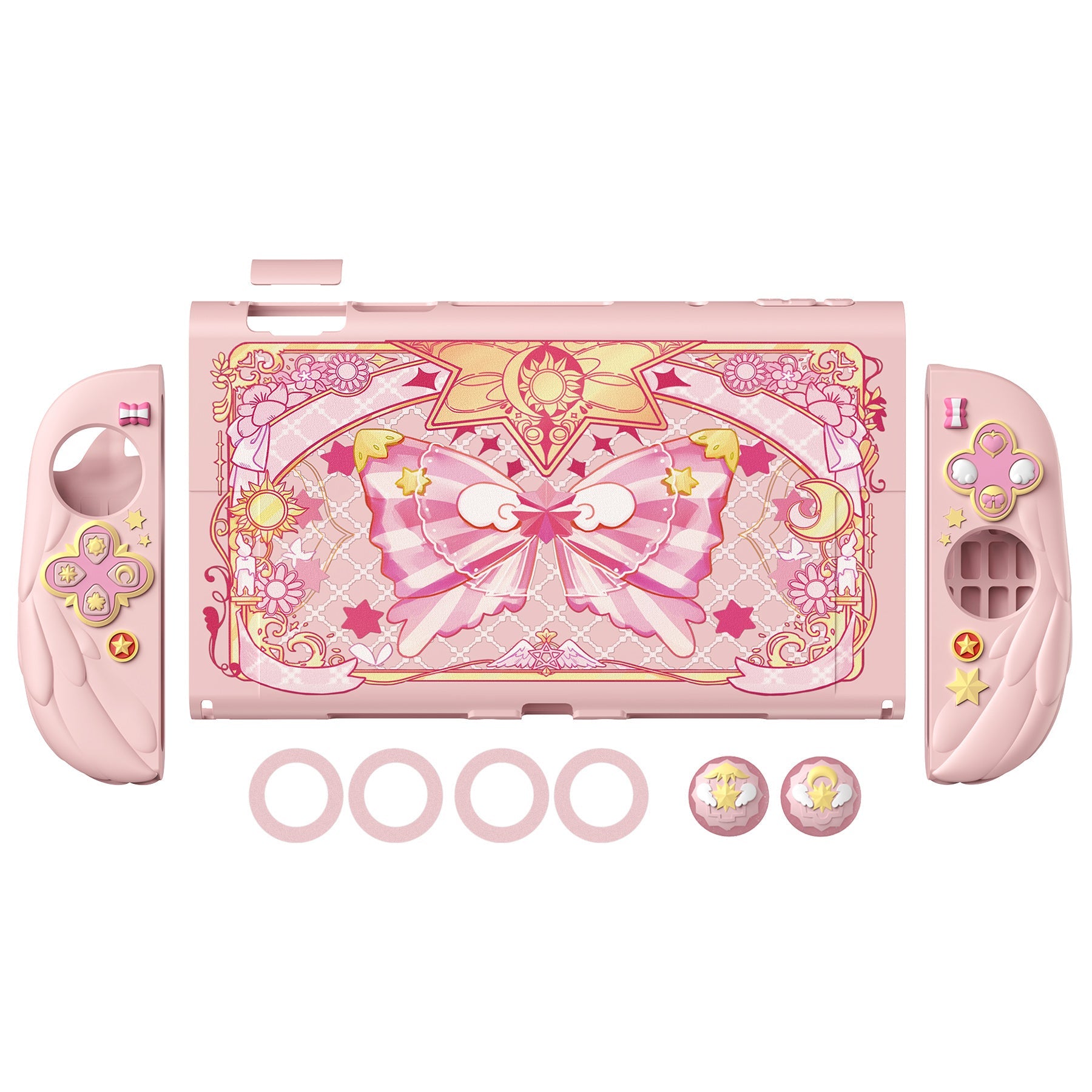 PlayVital Magic Wings Protective Case for Nintendo Switch 2 - Pink PlayVital