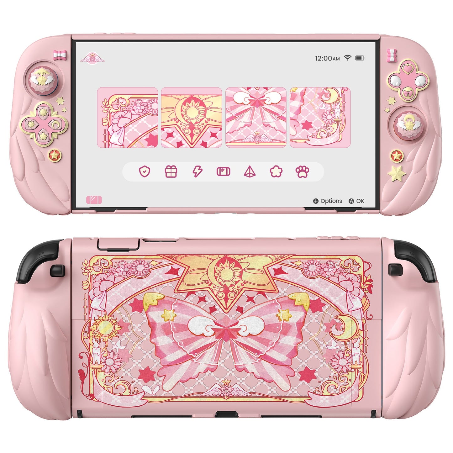 PlayVital Magic Wings Protective Case for Nintendo Switch 2 - Pink PlayVital