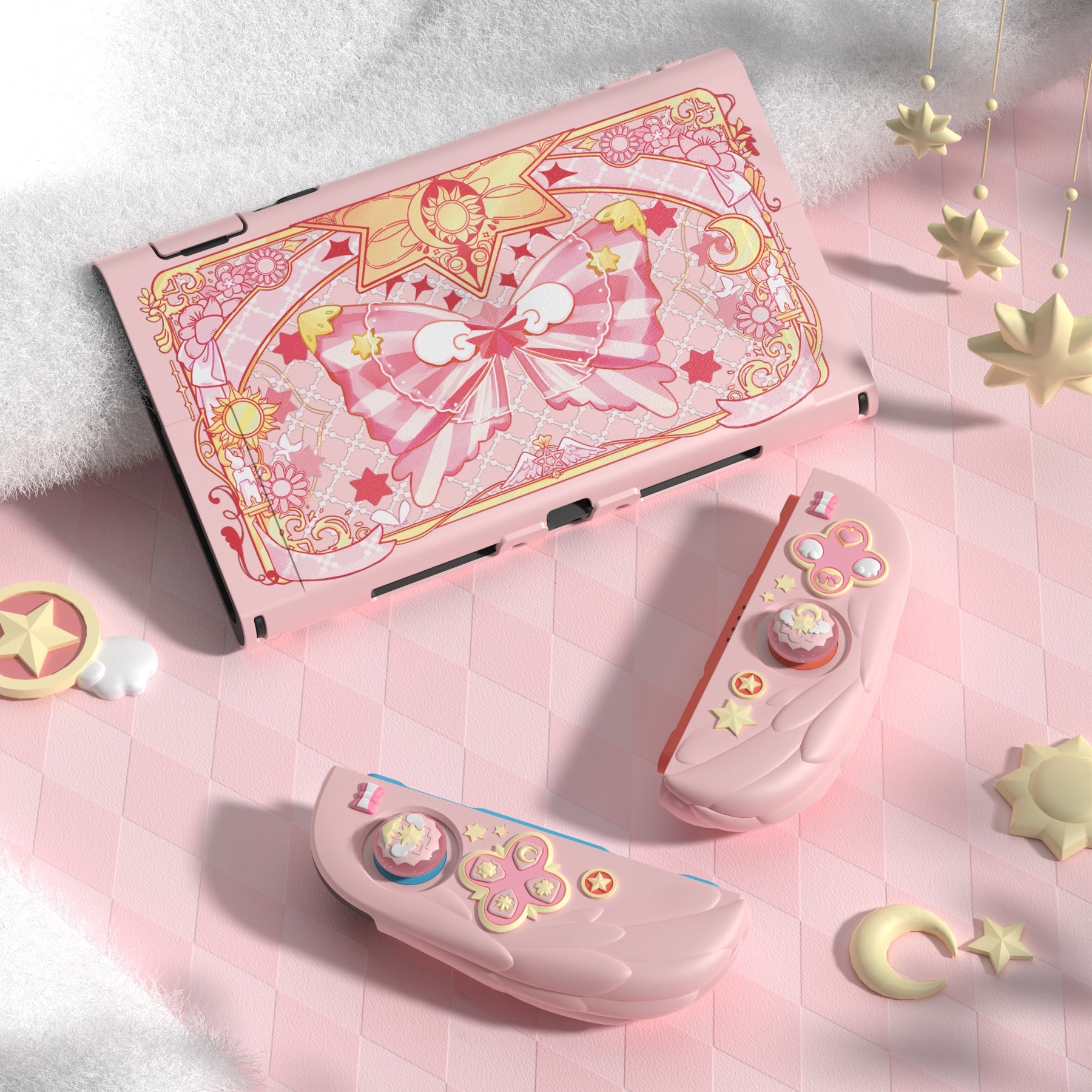 PlayVital Magic Wings Protective Case for Nintendo Switch 2 - Pink PlayVital