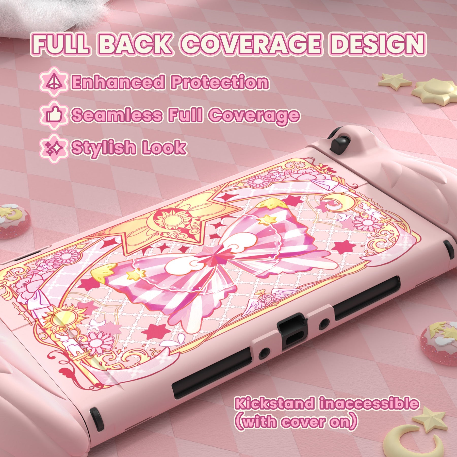 PlayVital Magic Wings Protective Case for Nintendo Switch 2 - Pink