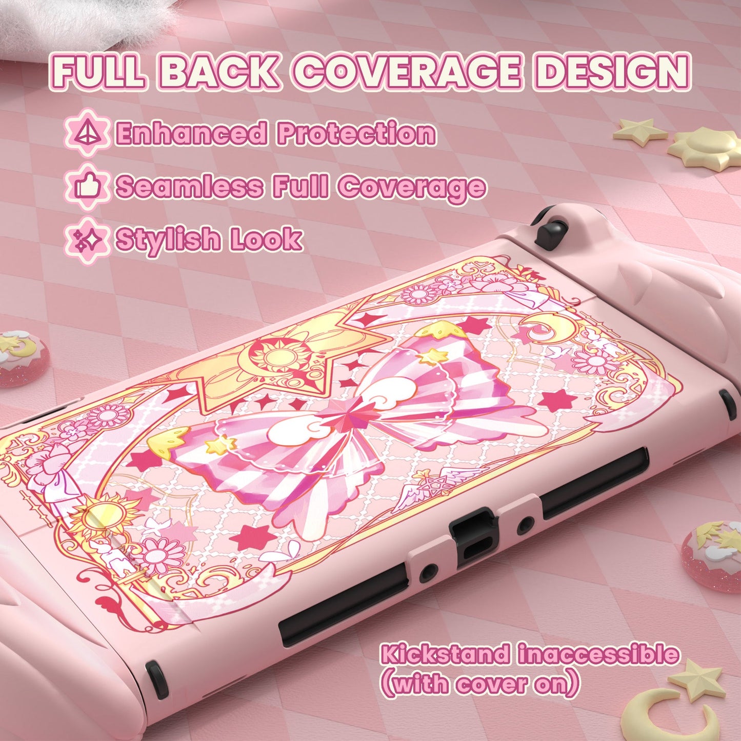 PlayVital Magic Wings Protective Case for Nintendo Switch 2 - Pink PlayVital