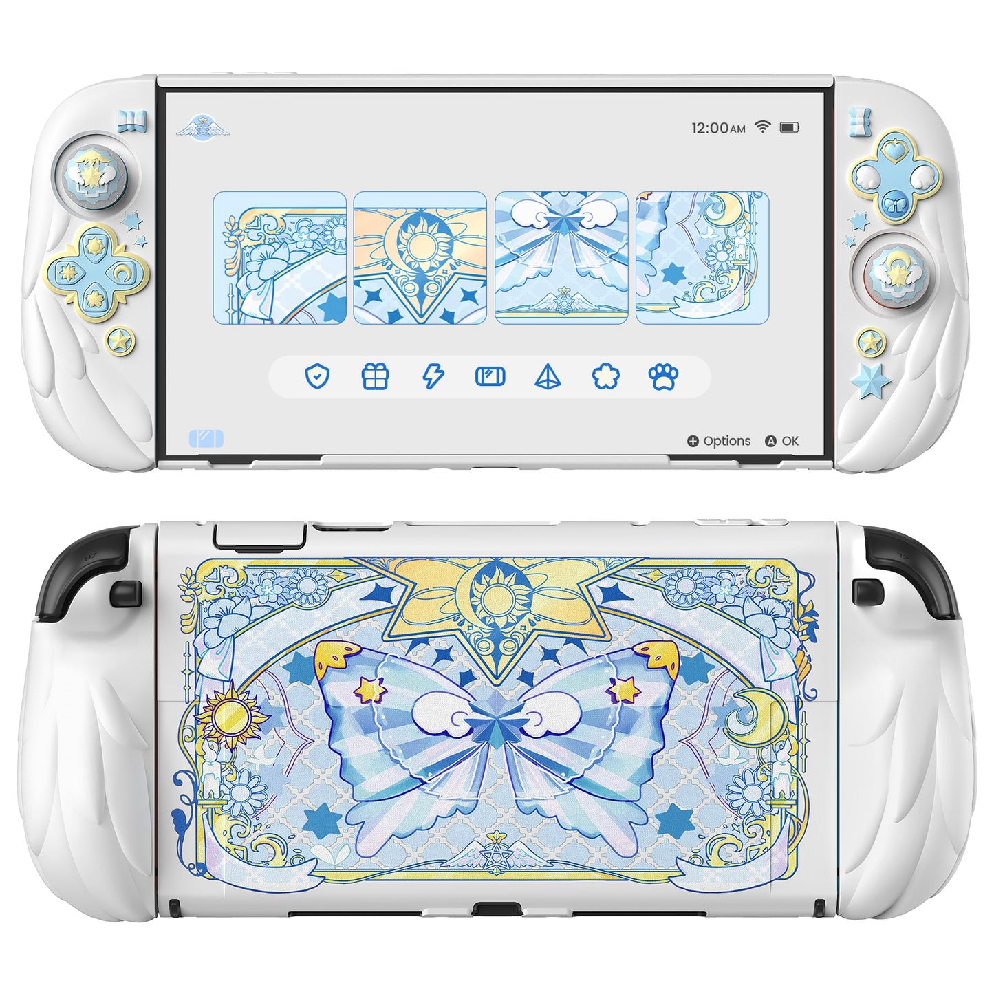 PlayVital Magic Wings Protective Case for Nintendo Switch 2 - White PlayVital