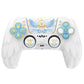 PlayVital Magic Wings Silicone Cover Skin for PS5 Controller with Thumbstick Caps & Themed Stickers, Charging Station Compatible - White PlayVital
