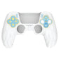 PlayVital Magic Wings Silicone Cover Skin for PS5 Controller with Thumbstick Caps & Themed Stickers, Charging Station Compatible - White PlayVital