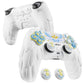 PlayVital Magic Wings Silicone Cover Skin for PS5 Controller with Thumbstick Caps & Themed Stickers, Charging Station Compatible - White PlayVital