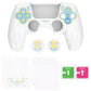 PlayVital Magic Wings Silicone Cover Skin for PS5 Controller with Thumbstick Caps & Themed Stickers, Charging Station Compatible - White PlayVital