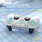 PlayVital Magic Wings Silicone Cover Skin for PS5 Controller with Thumbstick Caps & Themed Stickers, Charging Station Compatible - White PlayVital