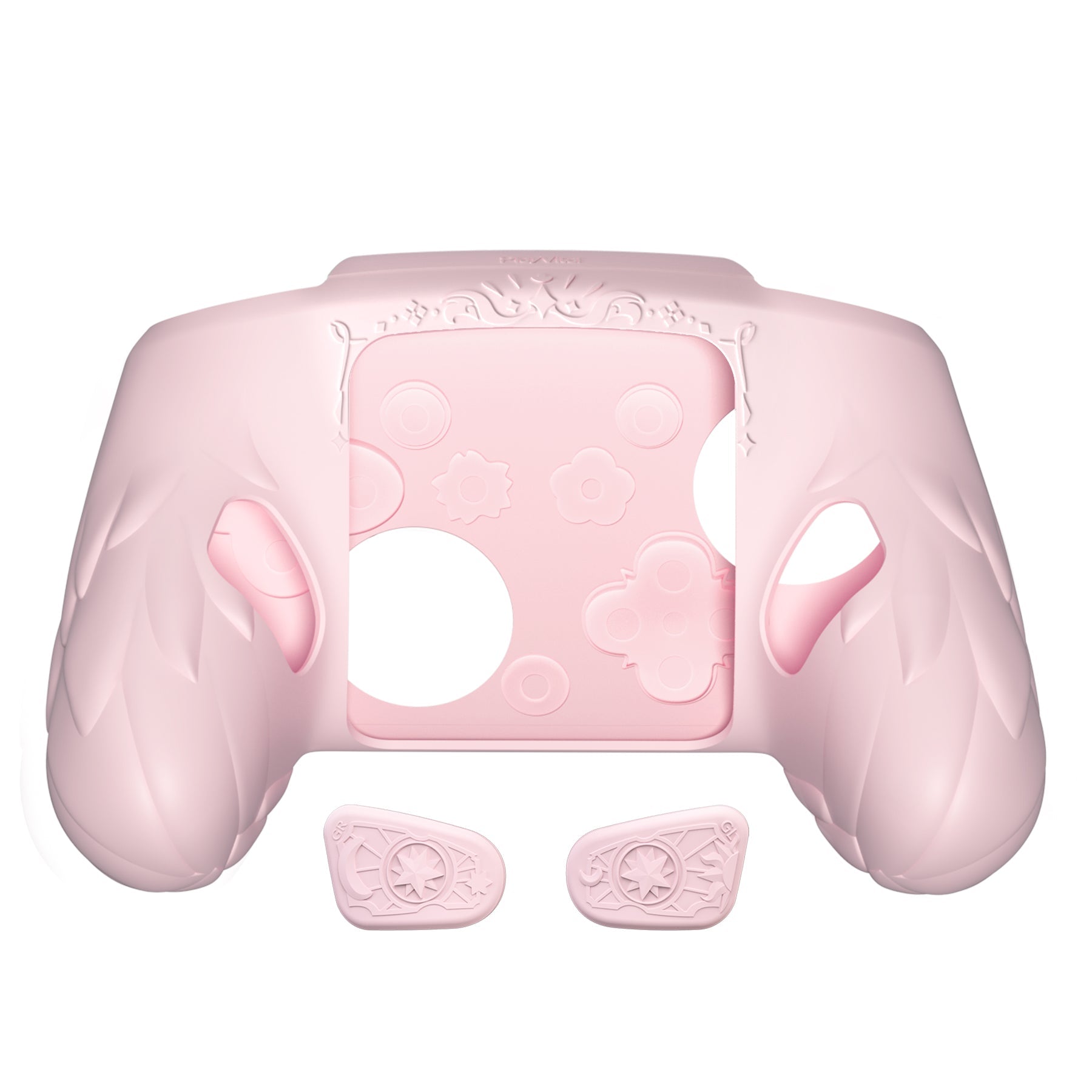 PlayVital Magic Wings Silicone Cover for Nintendo Switch 2 Pro Controller, Cute Protective Skin Case for Switch 2 Pro Controller with Back Button Caps & Thumb Grips & Stickers - Pink PlayVital