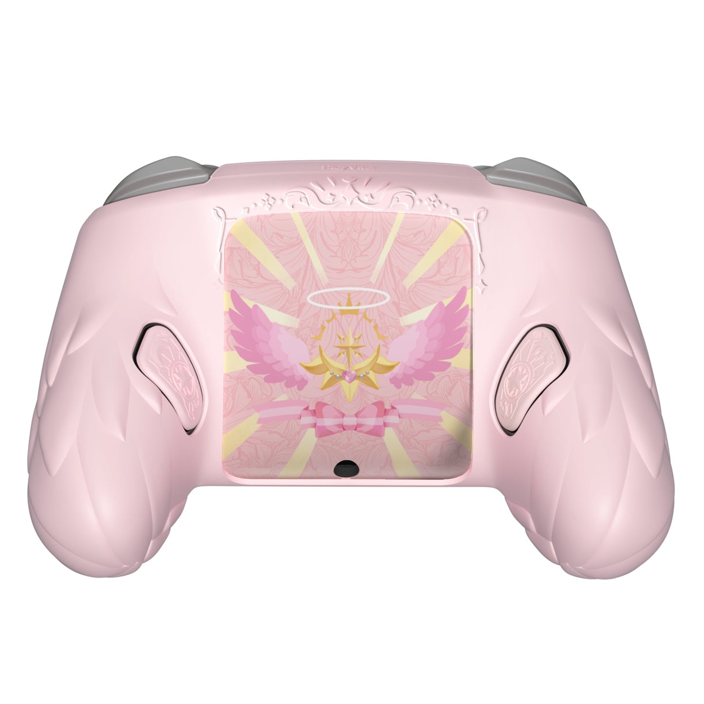 PlayVital Magic Wings Silicone Cover for Nintendo Switch 2 Pro Controller, Cute Protective Skin Case for Switch 2 Pro Controller with Back Button Caps & Thumb Grips & Stickers - Pink PlayVital