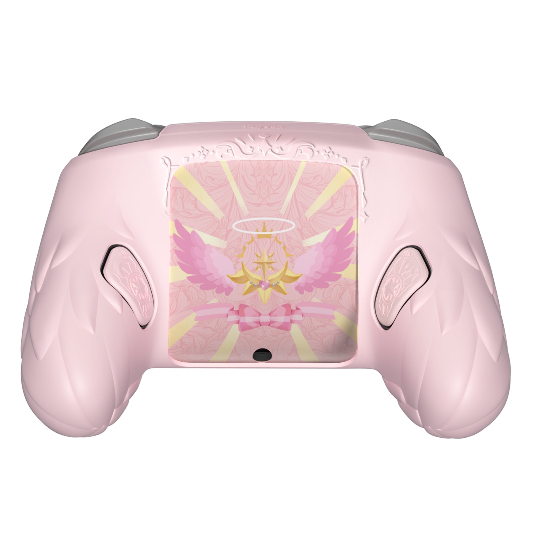 PlayVital Magic Wings Silicone Cover for Nintendo Switch 2 Pro Controller, Cute Protective Skin Case for Switch 2 Pro Controller with Back Button Caps & Thumb Grips & Stickers - Pink PlayVital