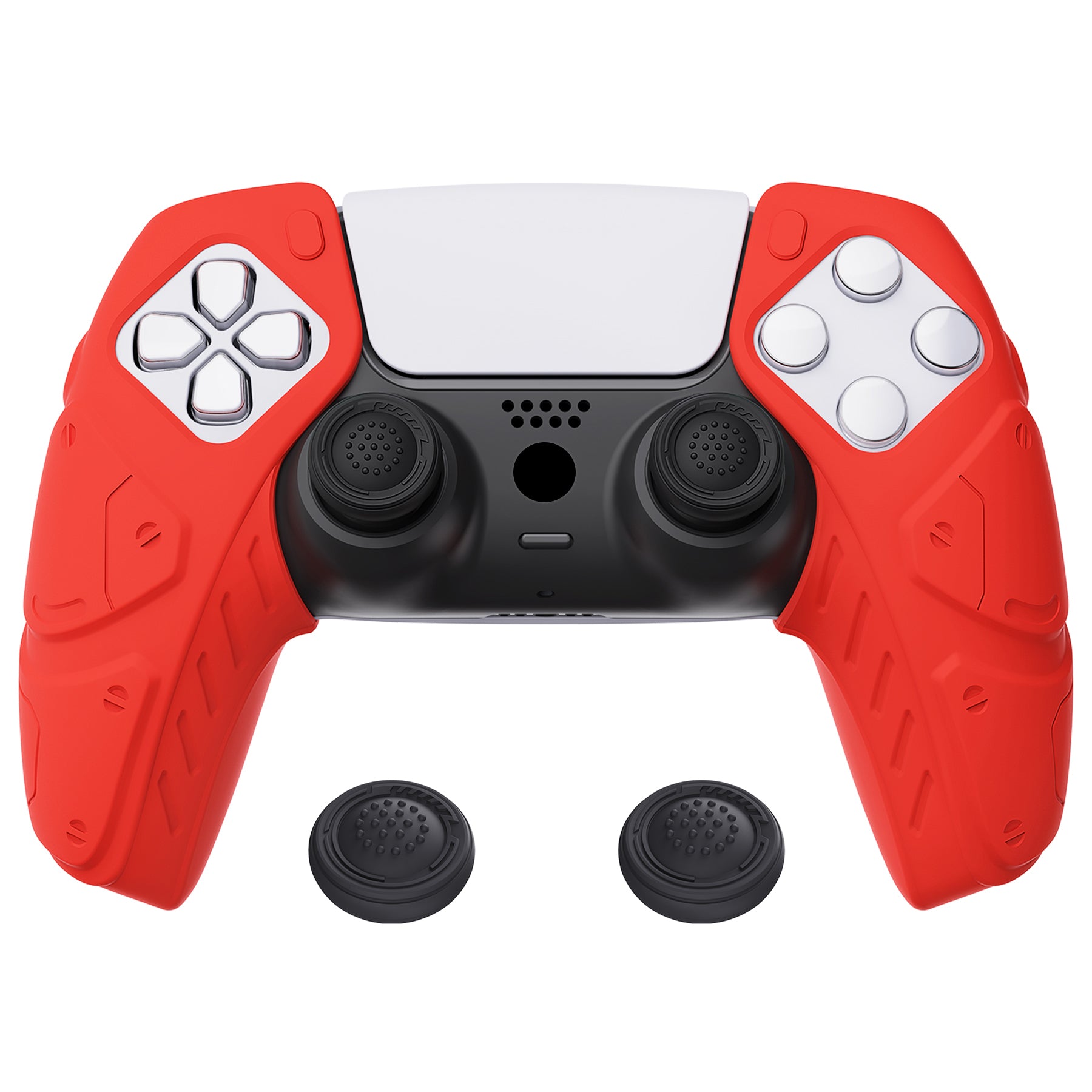 PlayVital PS5 Controller Passion Red Ergonomic Soft Silicone