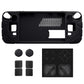 PlayVital Mecha Protective Case with Back Button Enhancement Set & Thumb Grips & Stickers for Steam Deck OLED & LCD - Black PlayVital