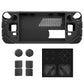 PlayVital Mecha Protective Case with Back Button Enhancement Set & Thumb Grips & Stickers for Steam Deck OLED & LCD - Black PlayVital