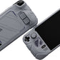 PlayVital Mecha Protective Case with Back Button Enhancement Set & Thumb Grips & Stickers for Steam Deck OLED & LCD - Gray PlayVital