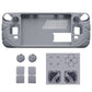 PlayVital Mecha Protective Case with Back Button Enhancement Set & Thumb Grips & Stickers for Steam Deck OLED & LCD - Gray PlayVital