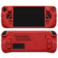 PlayVital Mecha Protective Case with Back Button Enhancement Set & Thumb Grips & Stickers for Steam Deck OLED & LCD - Red PlayVital