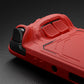 PlayVital Mecha Protective Case with Back Button Enhancement Set & Thumb Grips & Stickers for Steam Deck OLED & LCD - Red PlayVital