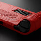 PlayVital Mecha Protective Case with Back Button Enhancement Set & Thumb Grips & Stickers for Steam Deck OLED & LCD - Red PlayVital