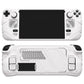 PlayVital Mecha Protective Case with Back Button Enhancement Set & Thumb Grips & Stickers for Steam Deck OLED & LCD - White PlayVital