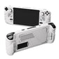 PlayVital Mecha Protective Case with Back Button Enhancement Set & Thumb Grips & Stickers for Steam Deck OLED & LCD - White PlayVital