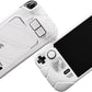 PlayVital Mecha Protective Case with Back Button Enhancement Set & Thumb Grips & Stickers for Steam Deck OLED & LCD - White PlayVital