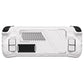 PlayVital Mecha Protective Case with Back Button Enhancement Set & Thumb Grips & Stickers for Steam Deck OLED & LCD - White PlayVital