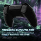 PlayVital Mecha Rhino Silicone Cover for PS5 Controller with Thumb Grips & Stickers, Compatible with Charging Station - Black & Caution Red PlayVital