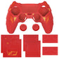PlayVital Mecha Rhino Silicone Cover for PS5 Controller with Thumb Grips & Stickers, Compatible with Charging Station - Maple Red & Brick Red PlayVital