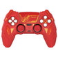 PlayVital Mecha Rhino Silicone Cover for PS5 Controller with Thumb Grips & Stickers, Compatible with Charging Station - Maple Red & Brick Red PlayVital