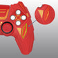 PlayVital Mecha Rhino Silicone Cover for PS5 Controller with Thumb Grips & Stickers, Compatible with Charging Station - Maple Red & Brick Red PlayVital
