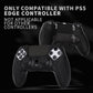PlayVital Ninja Edition Anti-Slip Half-Covered Silicone Cover Skin with Thumb Grip Caps for PS5 Edge Controller - Black - EYPFP001 PlayVital