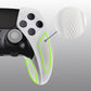 PlayVital Ninja Edition Anti-Slip Half-Covered Silicone Cover Skin with Thumb Grip Caps for PS5 Edge Controller - Glow in Dark - Green - EYPFP006 PlayVital