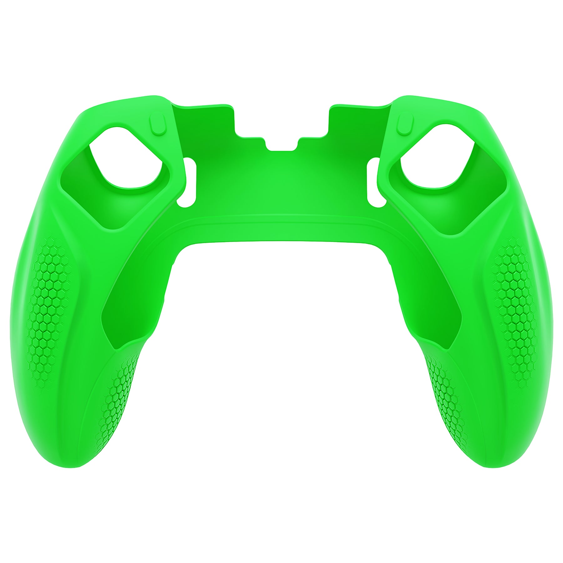 PlayVital Ninja Edition Anti-Slip Half-Covered Silicone Cover Skin with Thumb Grip Caps for PS5 Edge Controller - Green - EYPFP009 PlayVital