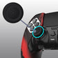 PlayVital Ninja Edition Anti-Slip Half-Covered Silicone Cover Skin with Thumb Grip Caps for PS5 Edge Controller - Red & Black PlayVital